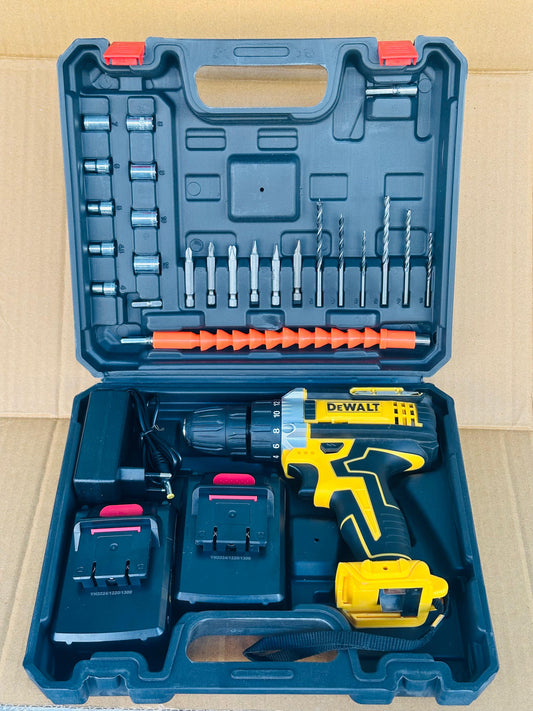 DEWALT 30-Piece Cordless Drill Set – Powerful Rechargeable Driver Kit with Dual Batteries & Bits for Home and Professional Use